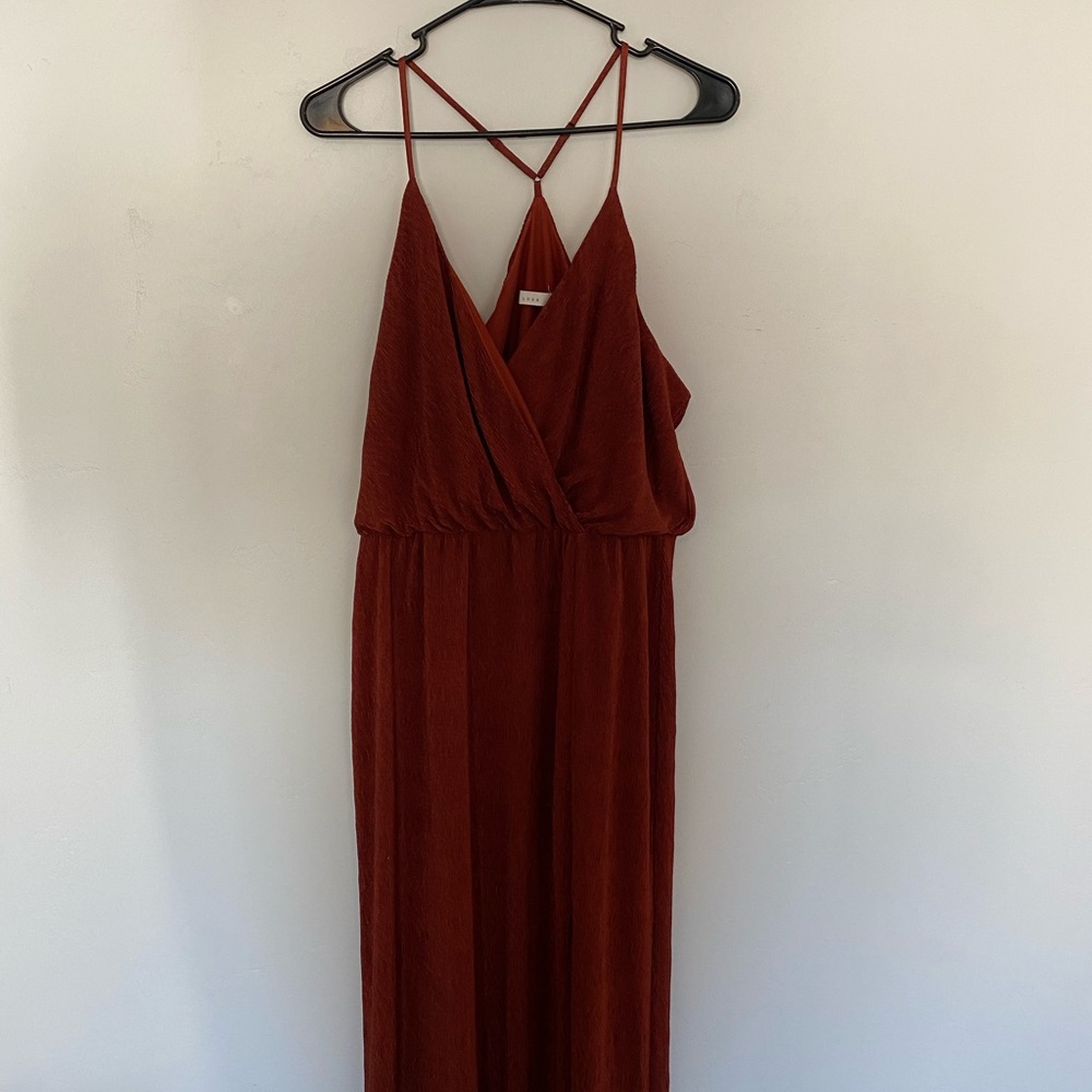 stunning rust bridesmaid dress